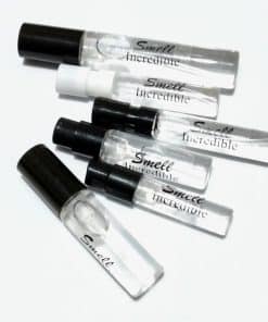 collectiom of perfume sample bottles