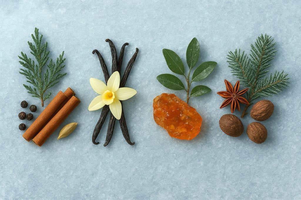 A collection of winter fragrance botanicals